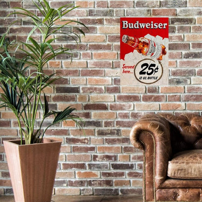 Budweiser Beer Sign Metal Wall Mounted - 60cm