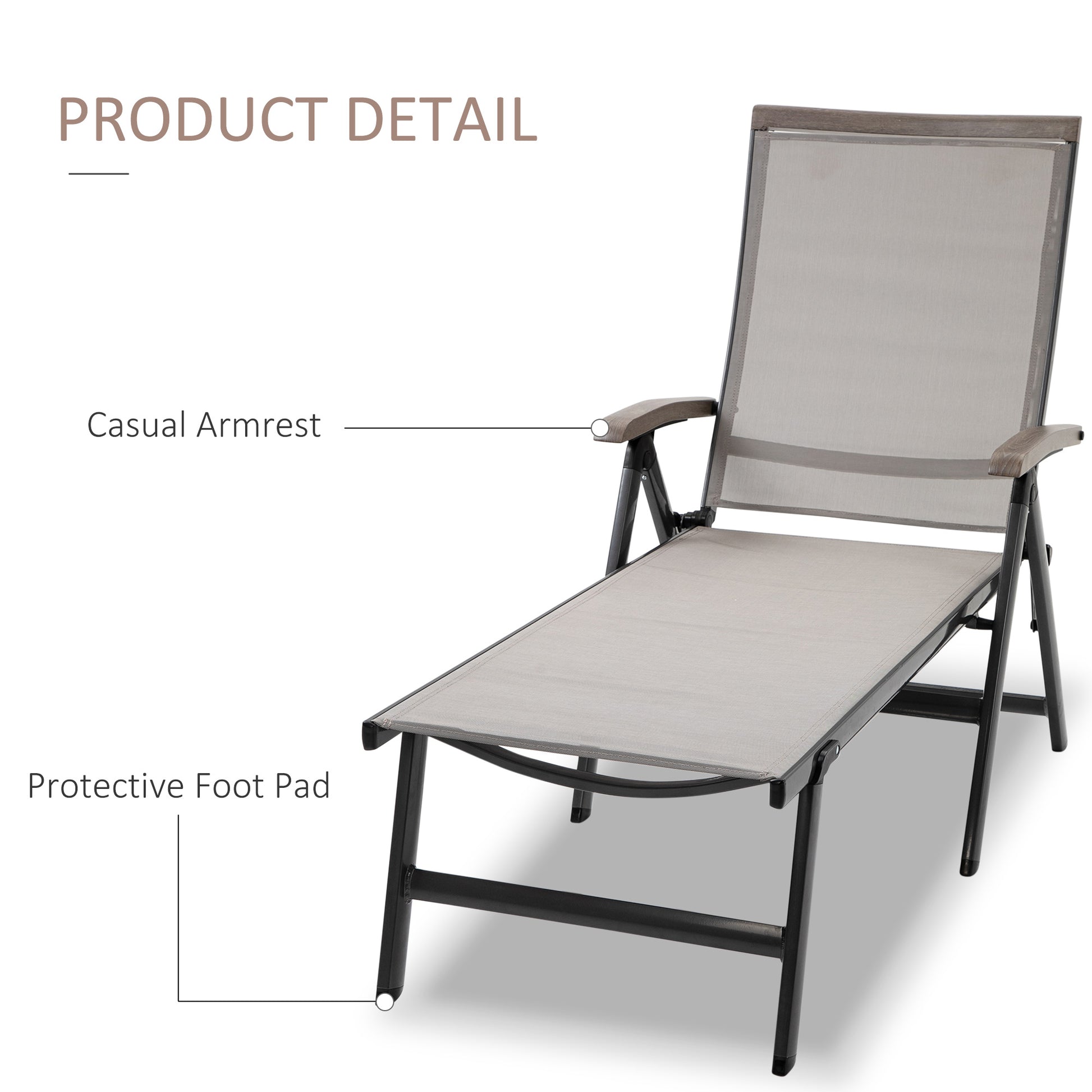 Outsunny Outdoor Folding Sun Lounger