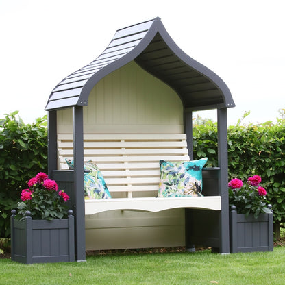 AFK Premium Orchard Arbour Charcoal & Cream 2 Seat