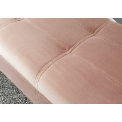 Osborne Bench Wood & Fabric Pink