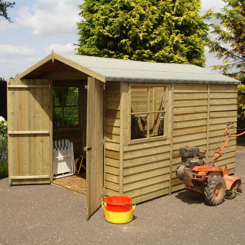 Shire Ashworth 7' x 10' 11" Apex Shed - Premium Pressure Treated Overlap