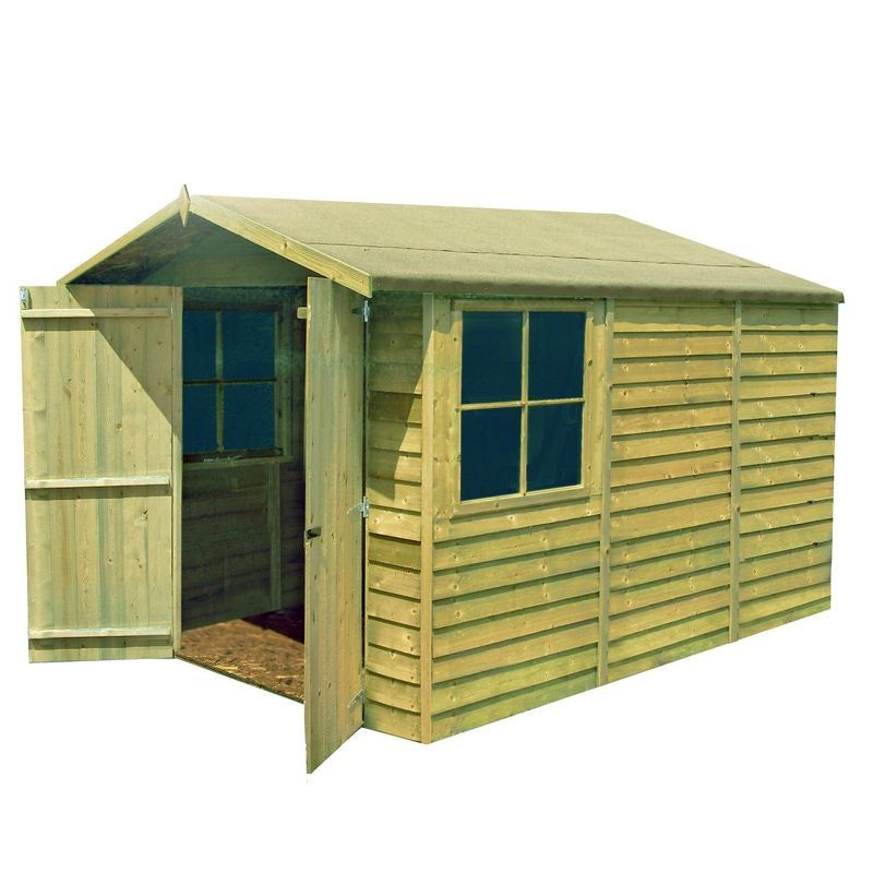 Shire Ashworth 7' x 10' 11" Apex Shed - Premium Pressure Treated Overlap