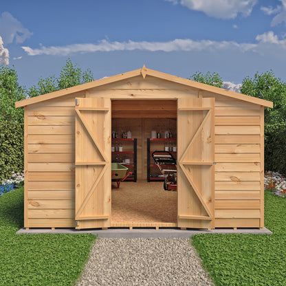 Shire Value 9' 9" x 14' 9" Apex Shed - Premium Coated Overlap