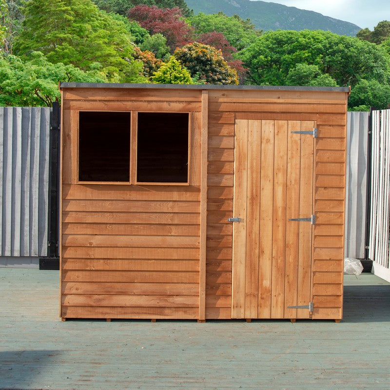 Shire Value 8' 1" x 6' 6" Pent Shed - Premium Coated Overlap