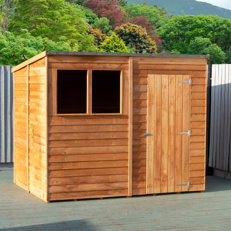 Shire Value 8' 1" x 6' 6" Pent Shed - Premium Coated Overlap