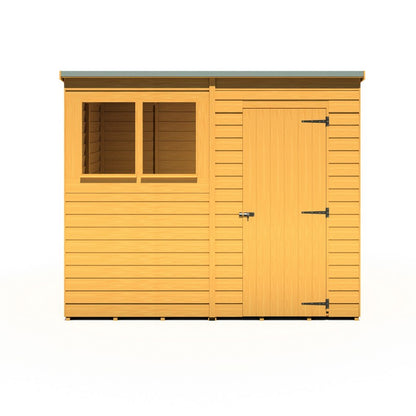 Shire Value 8' 1" x 6' 6" Pent Shed - Premium Coated Overlap