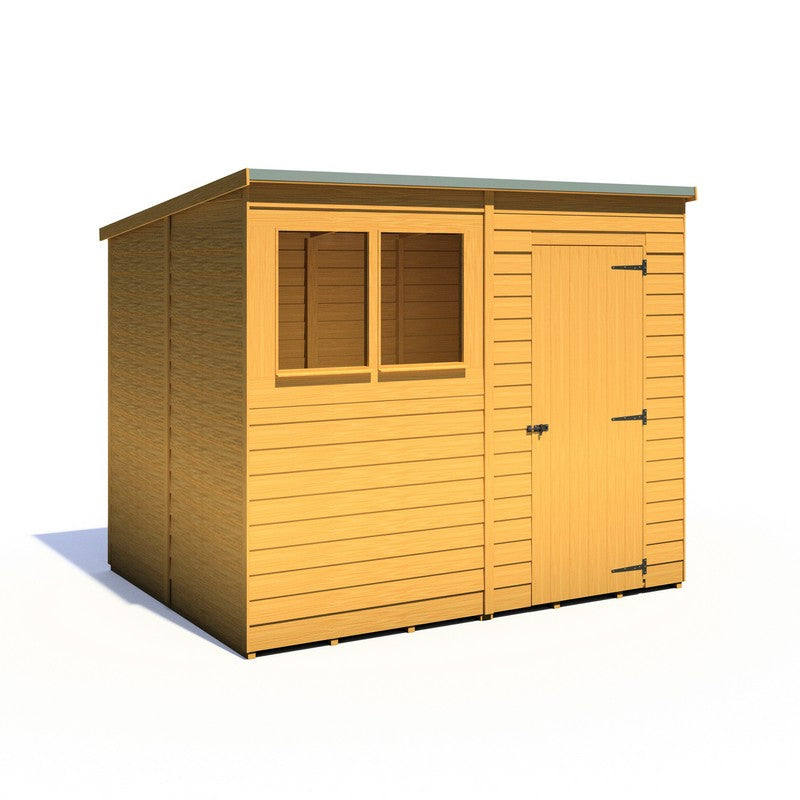 Shire Value 8' 1" x 6' 6" Pent Shed - Premium Coated Overlap