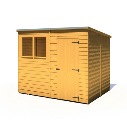 Shire Value 8' 1" x 6' 6" Pent Shed - Premium Coated Overlap