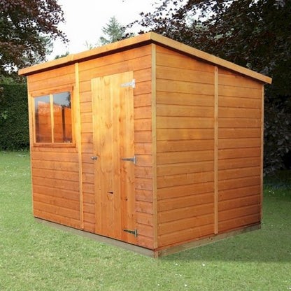 Shire Value 8' 4" x 6' Pent Shed - Premium Coated Overlap