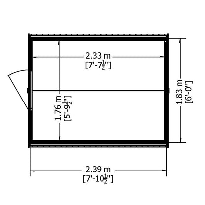 Shire Canterbury 6' 5" x 8' 1" Apex Shed - Premium Pressure Treated Overlap