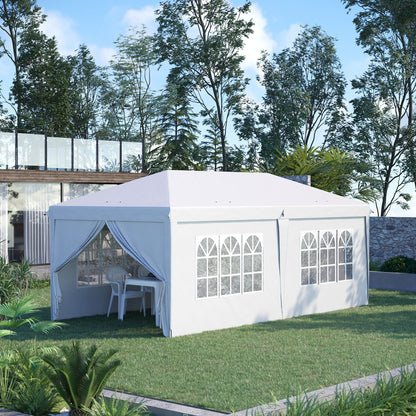 Outsunny 3 x 6 m Pop Up Gazebo with Sides and Windows