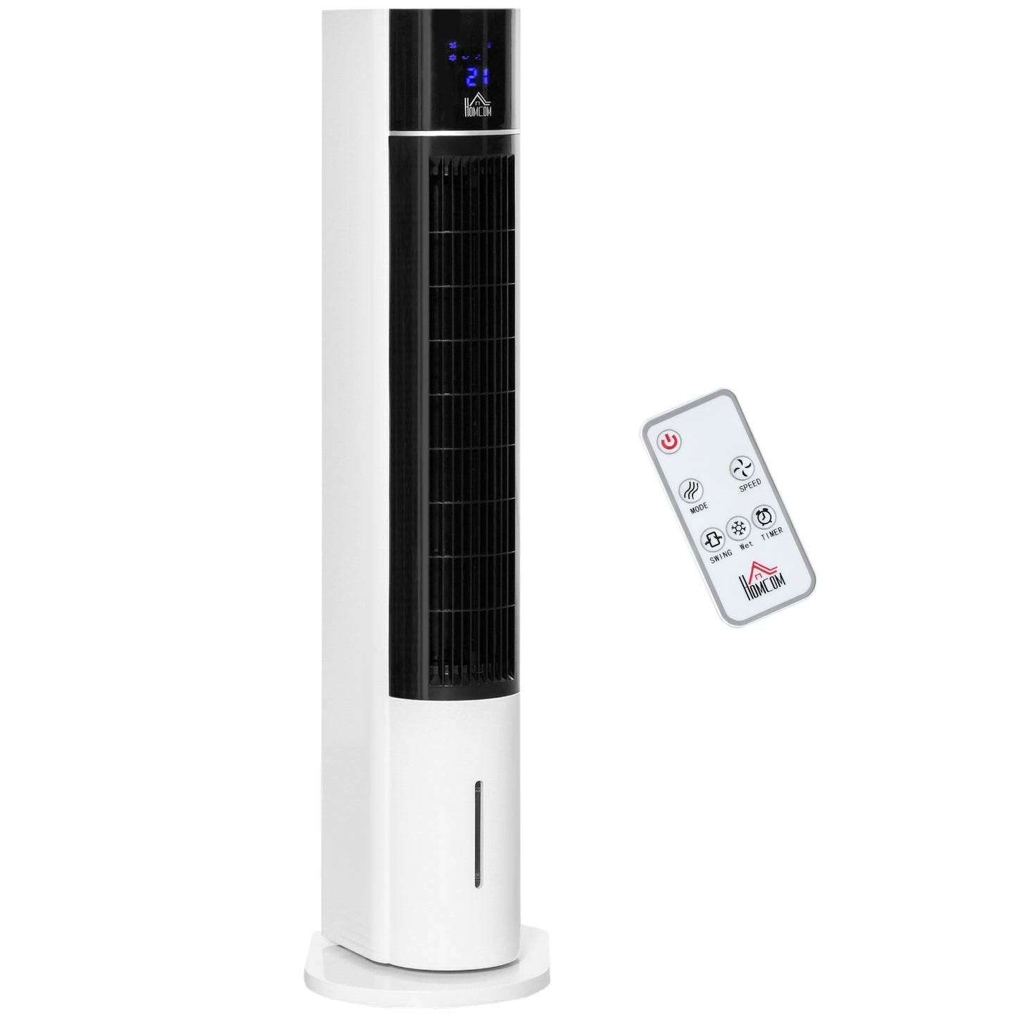 3L Oscillating Three Speed Air Cooler With Timer & Remote Control White & Black by Homcom