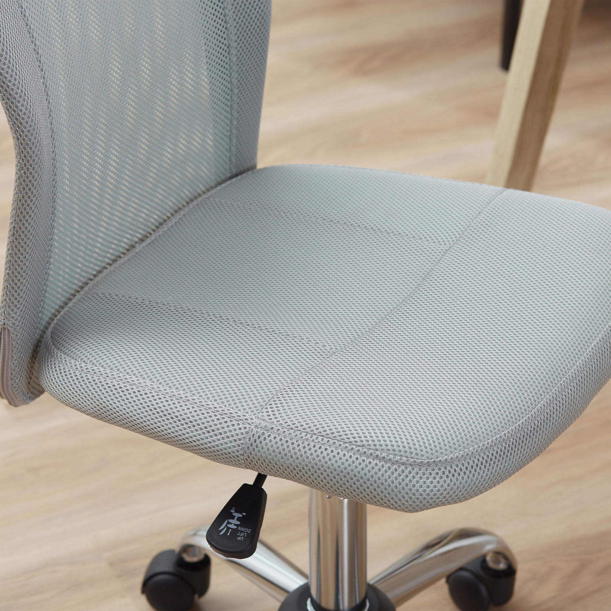 Vinsetto Home Office Mesh Task Chair Ergonomic Armless Mid Back Height Adjustable with Swivel Wheels