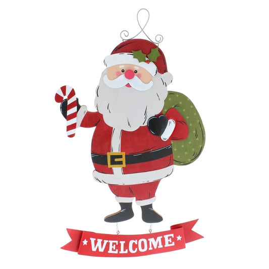 Santa Sign Christmas Decoration - 49cm