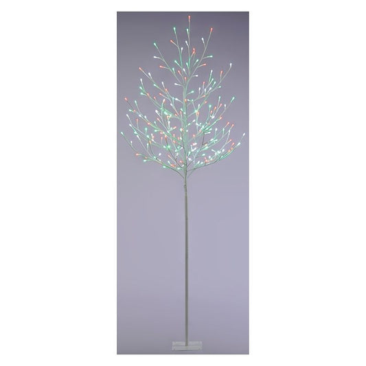 6ft Christmas Tree Light Feature Multicoloured Jolly Holly 