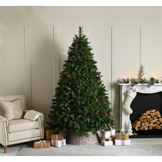 7ft Ben Nevis Pine Christmas Tree Artificial - Dark Green  1361 Tips