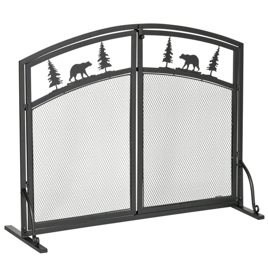 Homcom Fire Guard with Double Doors