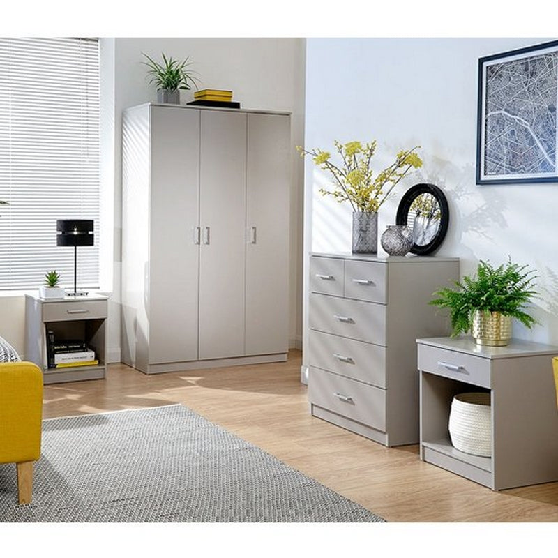 Panama 4 Piece Bedroom Furniture Set Grey