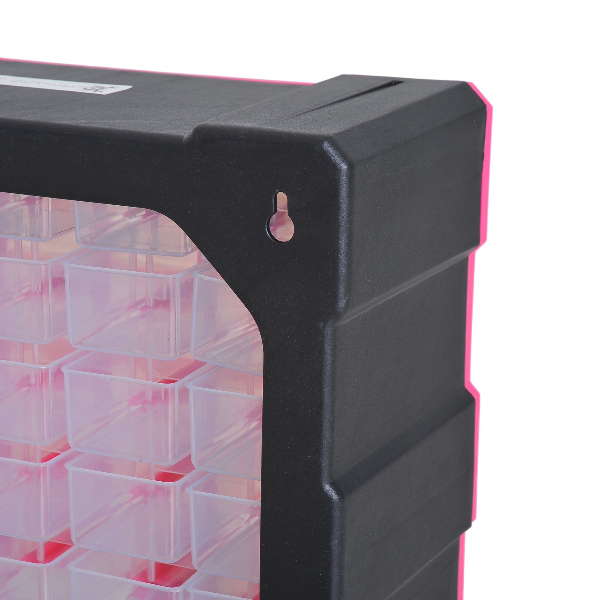 Durhand 39 Drawer Storage Cabinets 38Lx16Dx47.5H cm Plastic-Rose Red