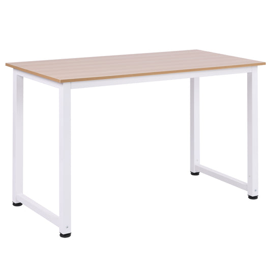 Homcom Computer Desk W/ White Metal Frame Medium-density fibreboard