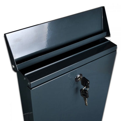 Pluto Letterbox Stainless Steel Anthracite Grey 38cm