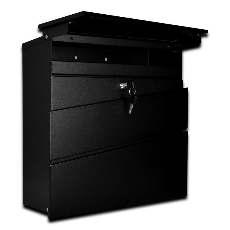 Statement Letterbox Stainless Steel Black 40cm