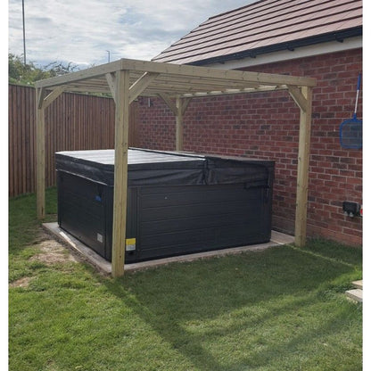 Stalwart Garden Pergola by Croft 2.4 x 2.4M Slatted - Croft Home & Garden