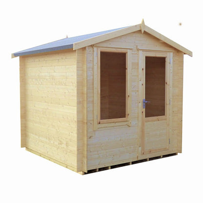 Shire Peckover 8' x 8' Apex Log Cabin - Budget 19mm Cladding Tongue & Groove