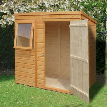 Shire Hampshire 6' 5" x 4' 5" Pent Shed - Premium Dip Treated Shiplap