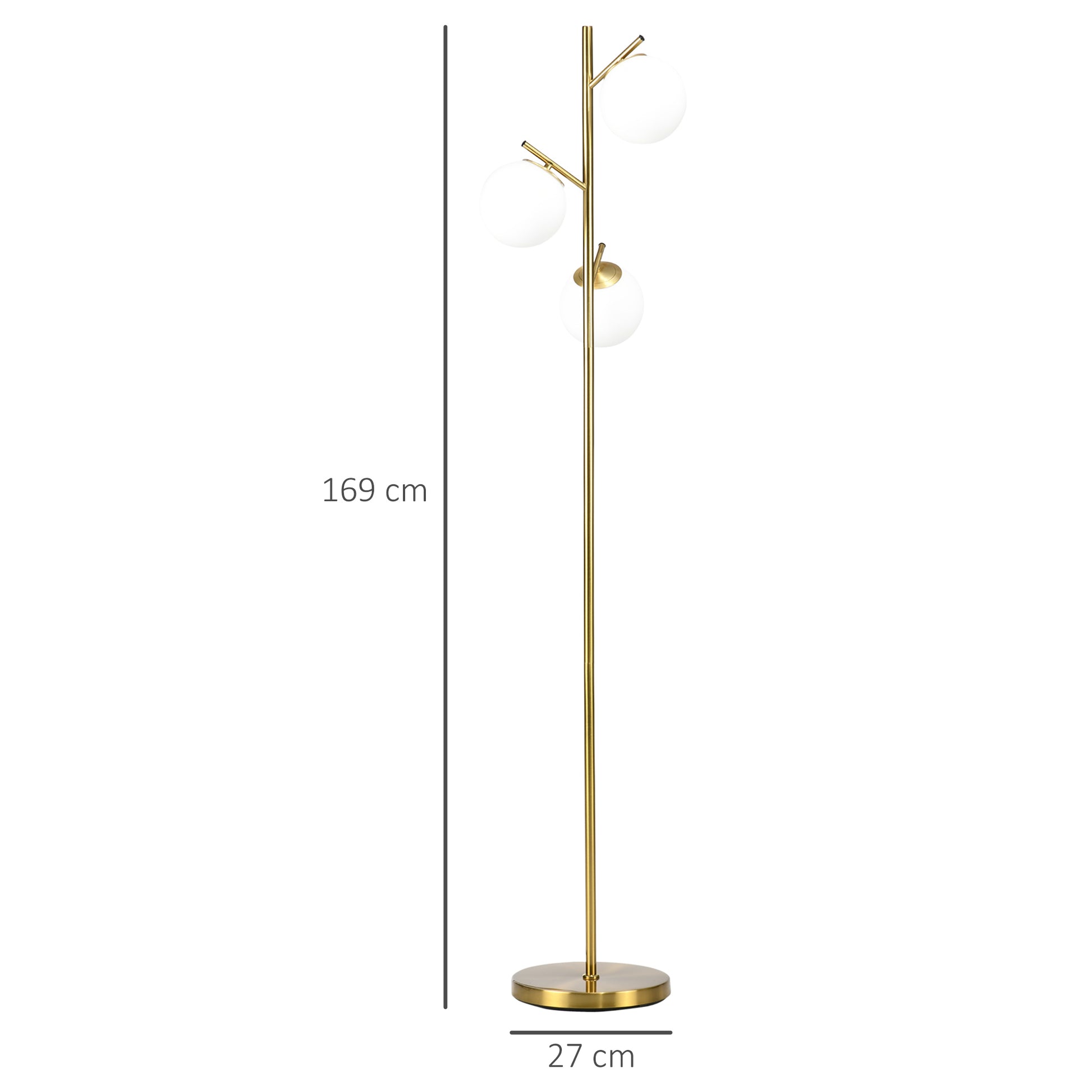 Homcom 3-Light Tree Floor Lamps for Living Room