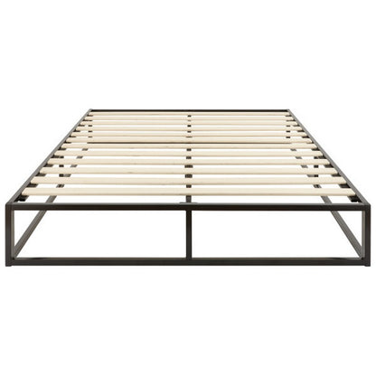 Platform Double Bed Metal Black 4 x 6ft