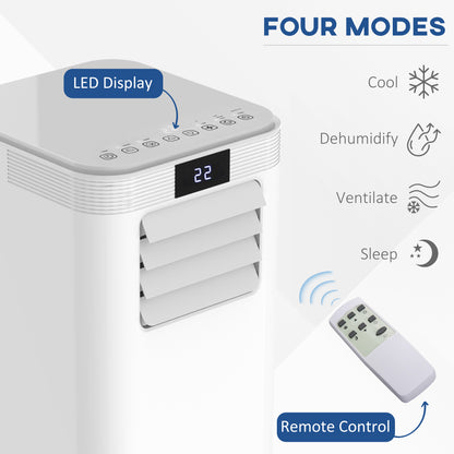 A Rated 8,000 BTU 4-In-1 Portable Dehumindifier With Remote & 24 Hour Timer by Homcom