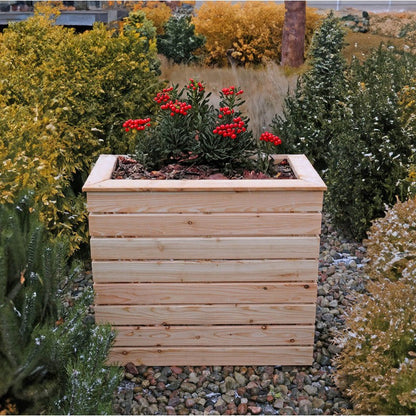 Garden Planter Larch Rectangular Pia by Shire - 122cm