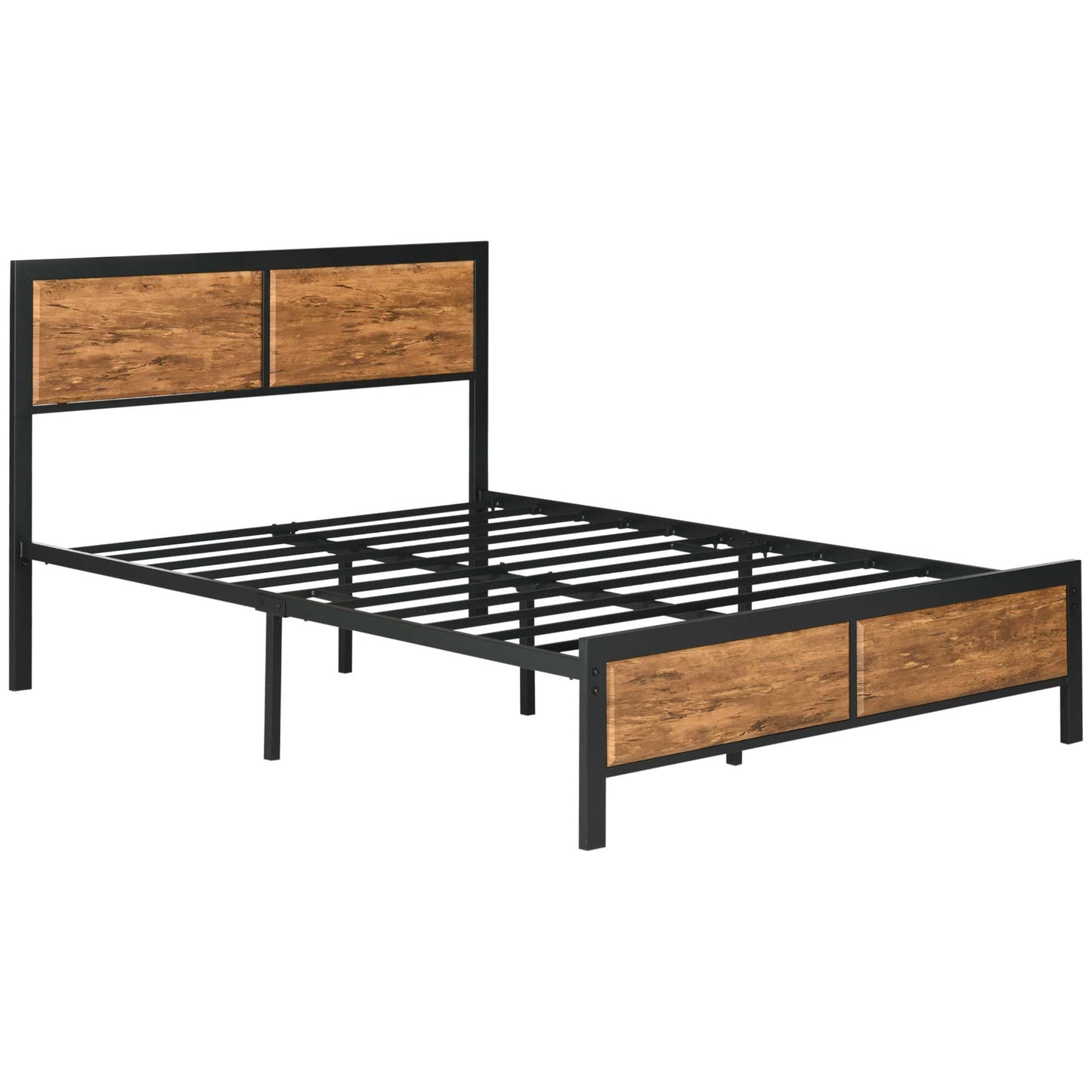 Homcom Industrial Double Bed Frame