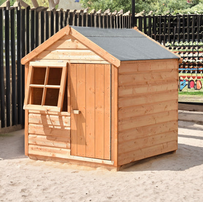 Shire Playhut 4' x 4' 3" Apex Children's Playhouse - Premium Dip Treated Shiplap