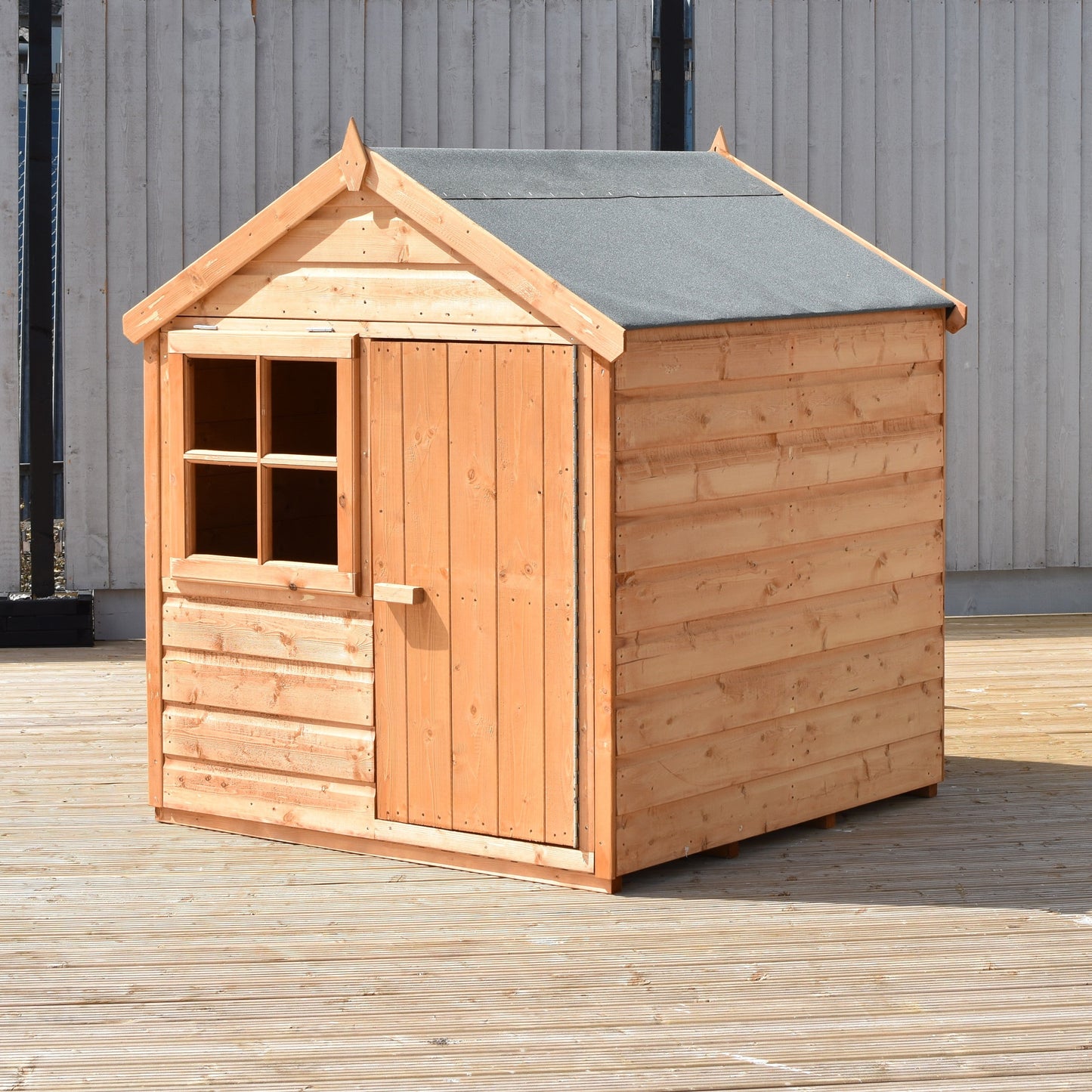 Shire Playhut 4' x 4' 3" Apex Children's Playhouse - Premium Dip Treated Shiplap