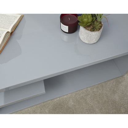 Polar Coffee Table Grey 2 Shelves