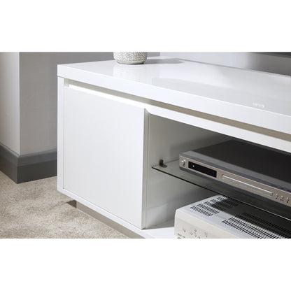 Polar TV Unit White 2 Shelves 1 Door