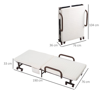 Homcom Folding Bed with Mattress