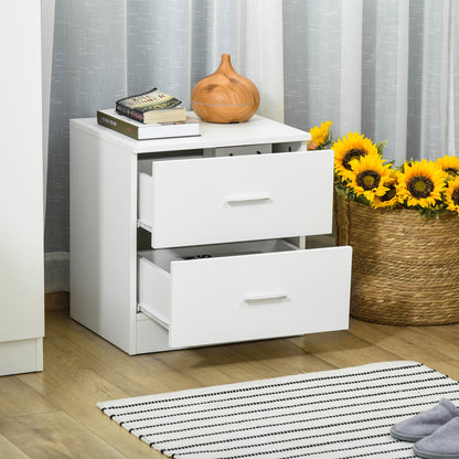 Homcom Bedside Table with 2 Drawers