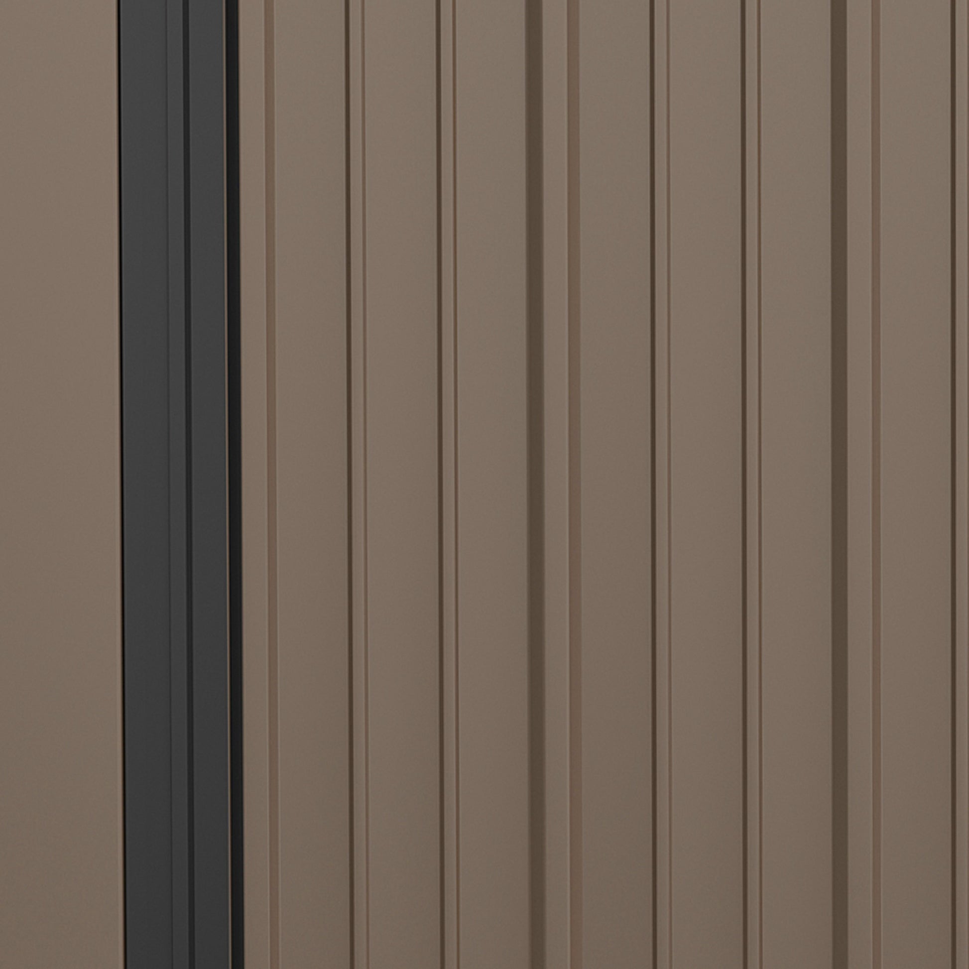 Galvanised 5.3 x 3.1' Single Door Pent Garden Store Steel Brown by Steadfast