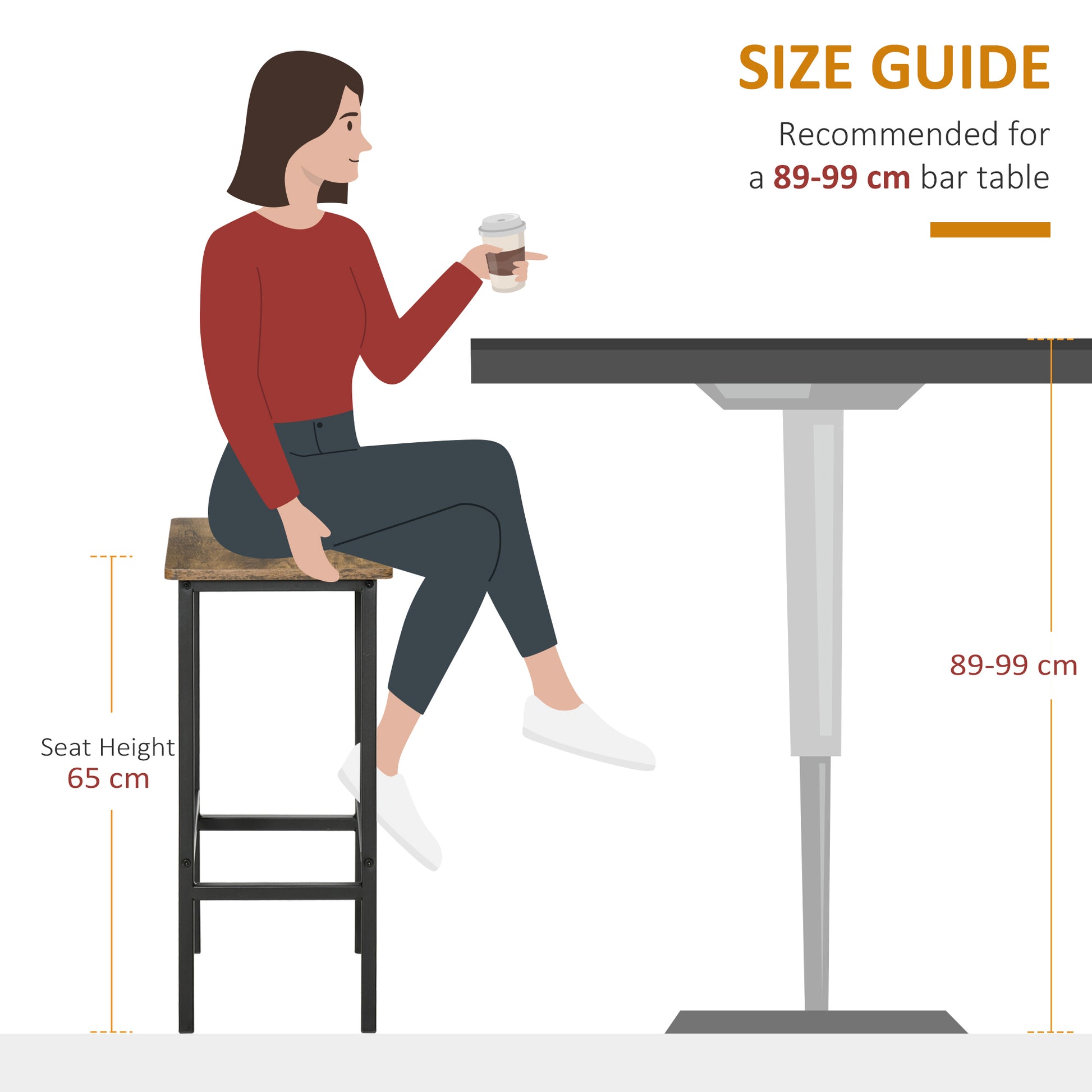 Homcom Industrial Bar Stools