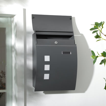 Homcom Wall Mounted Letter Box