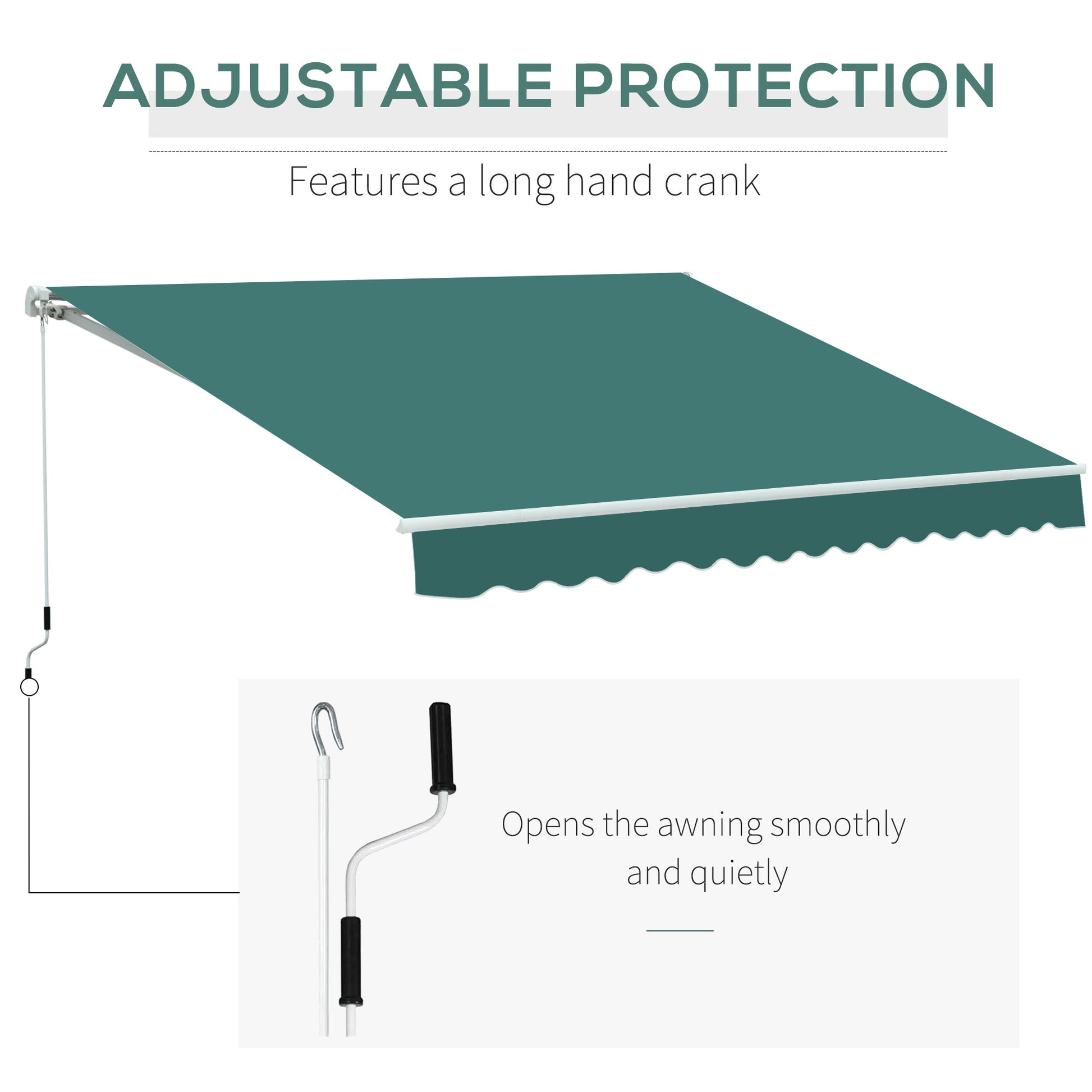 Outsunny Manual Retractable Awning