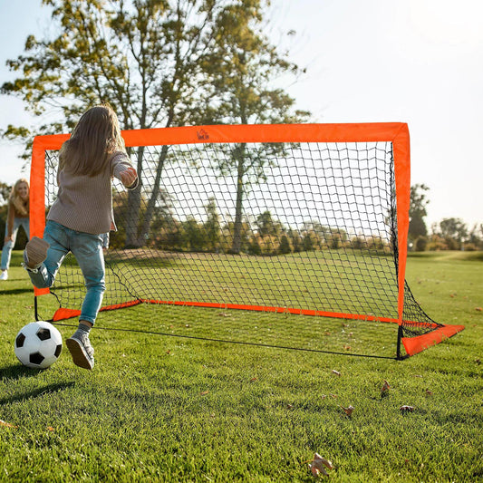 Tetoron Mesh Outdoor Folding Football Goal Orange-0