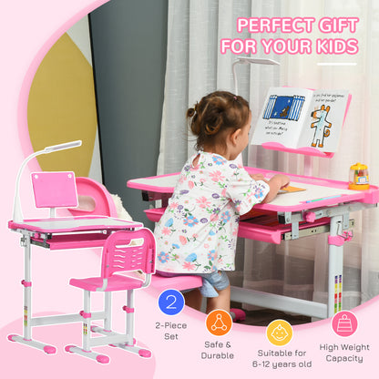 Homcom Kids Desk and Chair Set