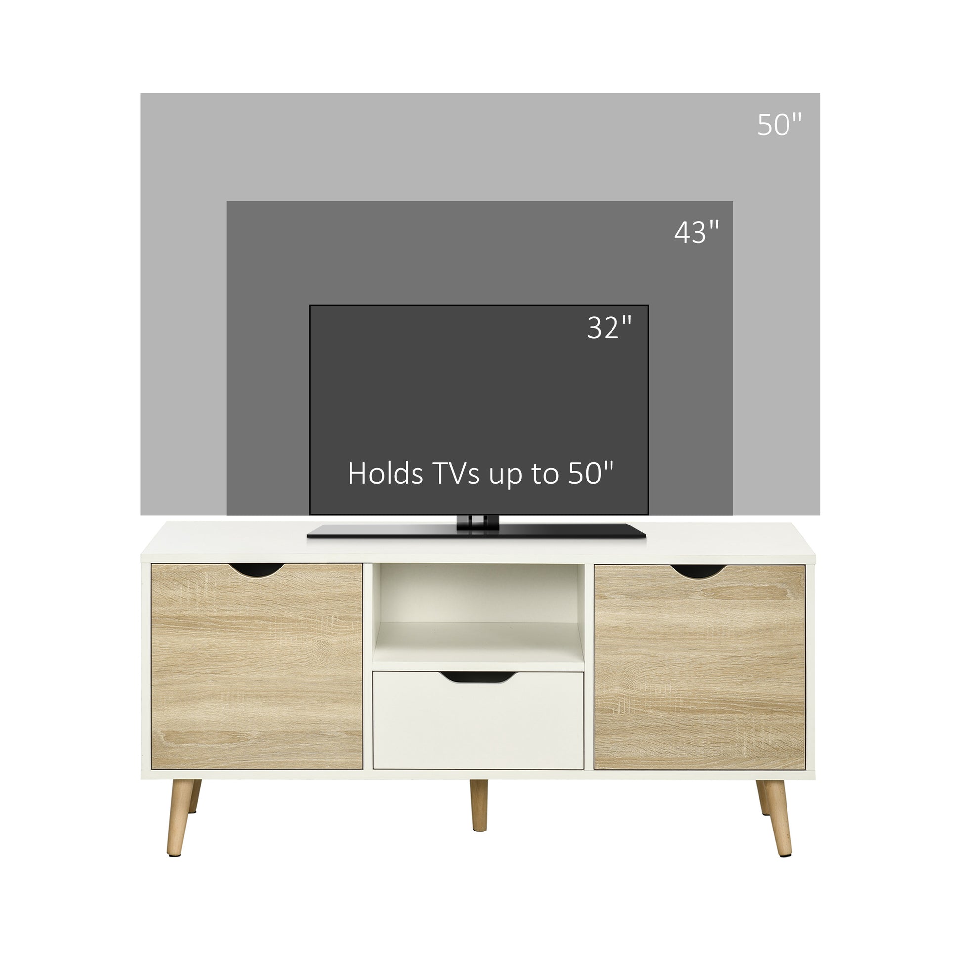 Homcom TV Unit Cabinet for TVs up to 50 Inches