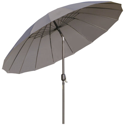 Outsunny 2.6m Shanghai Garden Parasol Umbrella with Crank & Tilt