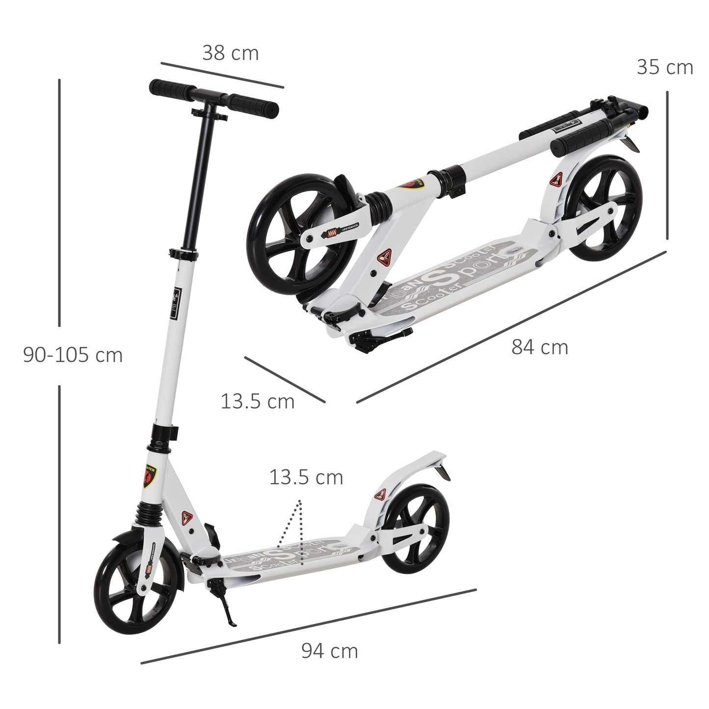 Homcom Foldable Kick Scooter