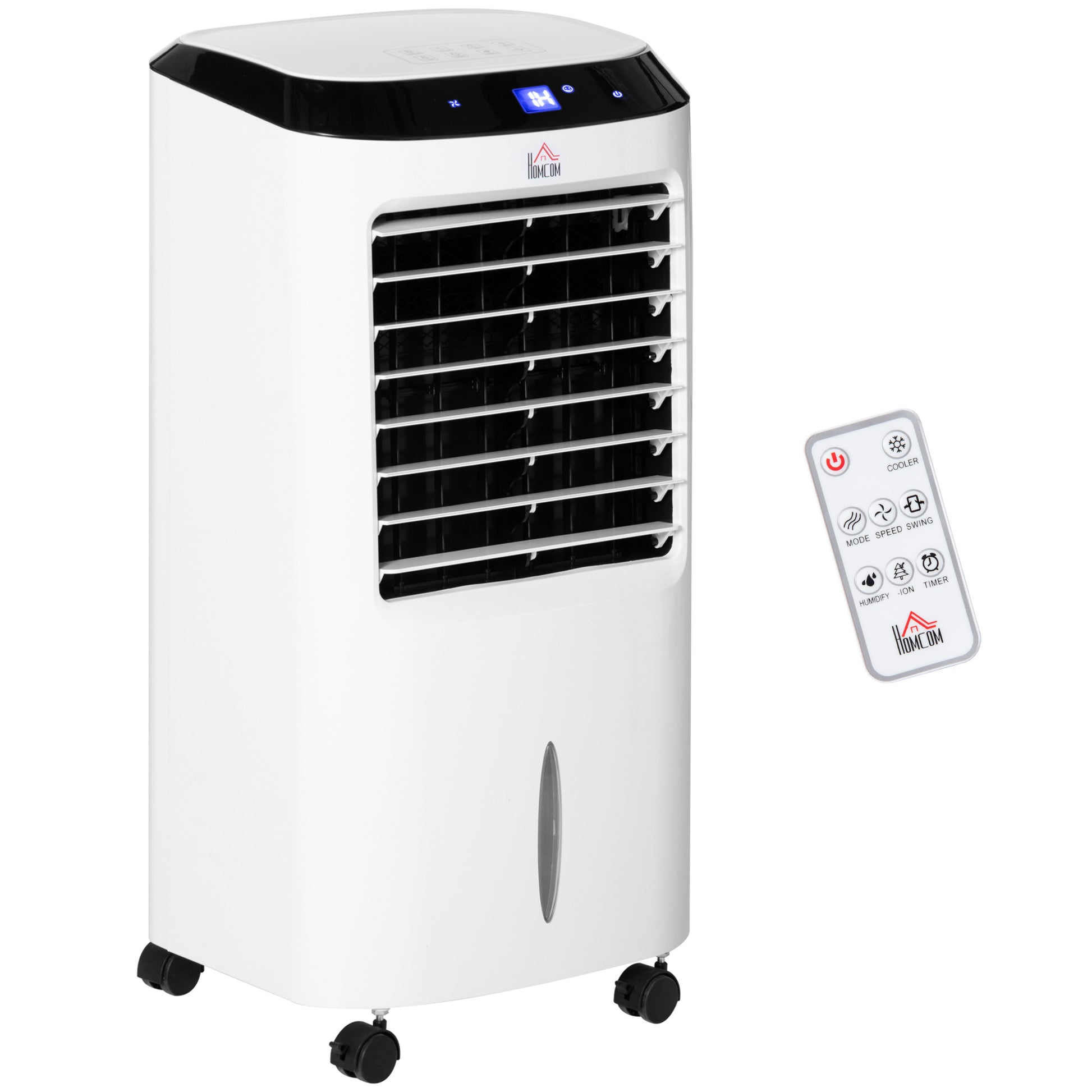 10L Multifunction Three Speed Air Cooler With Remote Control White by Homcom